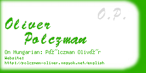 oliver polczman business card